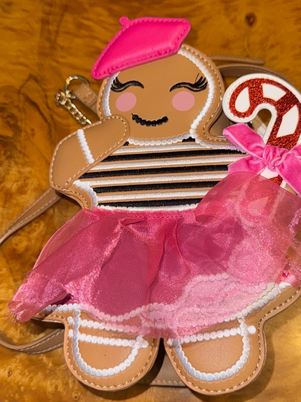 Pink Betsy Johnson Tutu Gingerbread Crossbody Bag
